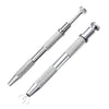 A silver 4-prong precision pick-up claw tool used for jewelry making.