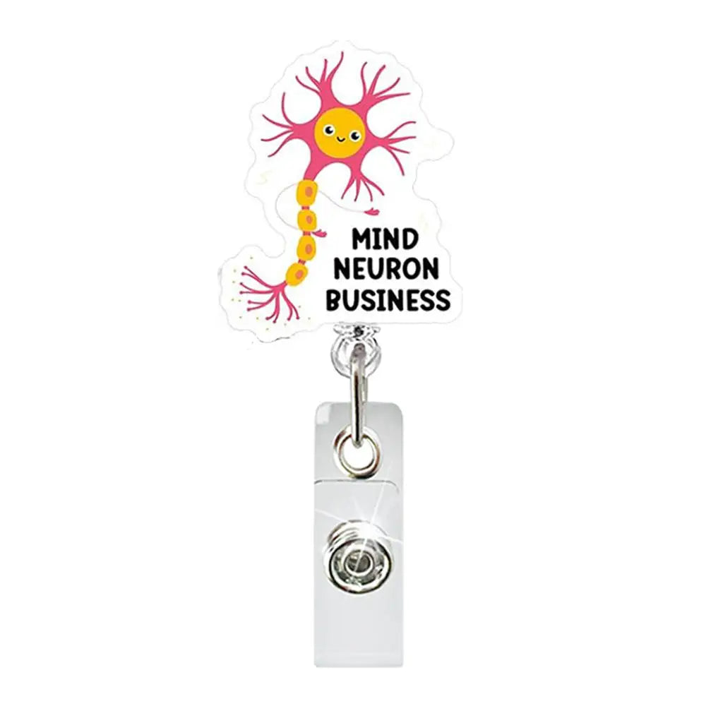 Heart Shape Glitter Acrylic Retractable Badge Reel with Crocodile Clip