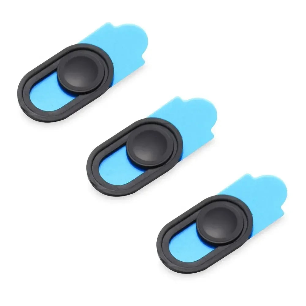 Blue magnetic webcam cover for laptops, tablets, or phones