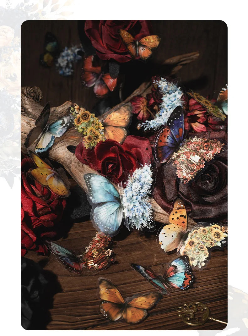 Butterfly & Flower Decorative Sticker Pack (30-Piece Set)