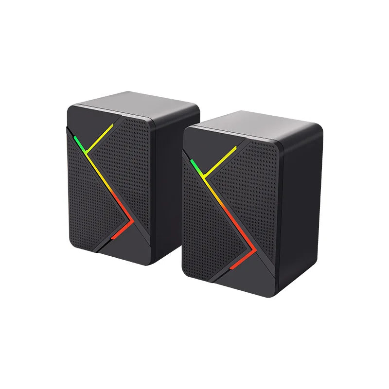 Enceintes de bureau USB RGB LED compactes