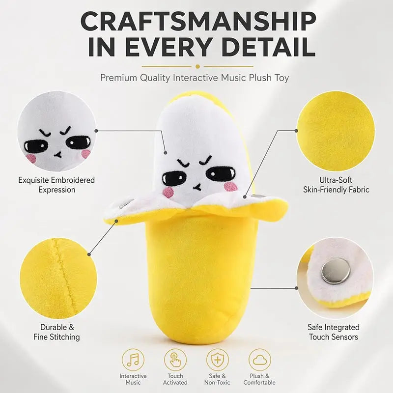Musical Fruit Plush Toy with Beat Detection and Recording