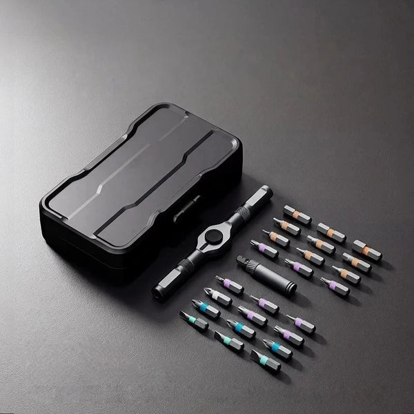 24-in-1 Ratchet Screwdriver Set with Magnetic Bits