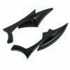 A set of black universal motorcycle side mirrors.