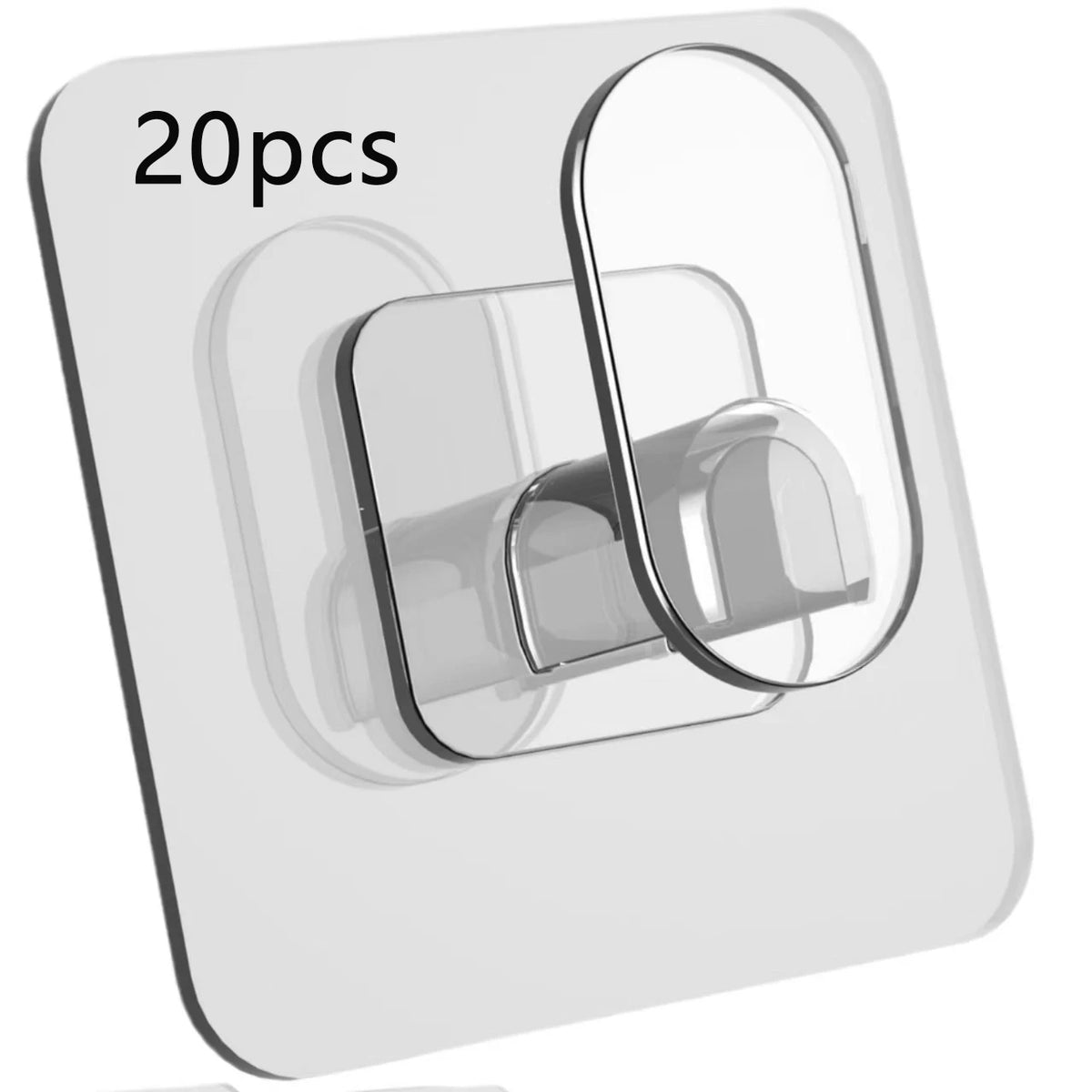 A package of 20 pieces of extra-large strong adhesive hooks for heavy-duty organization.