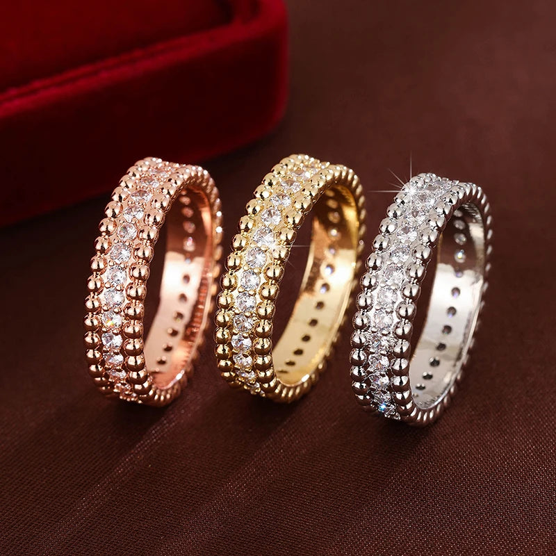 Bague Géométrique Moderne en Zircon Cubique