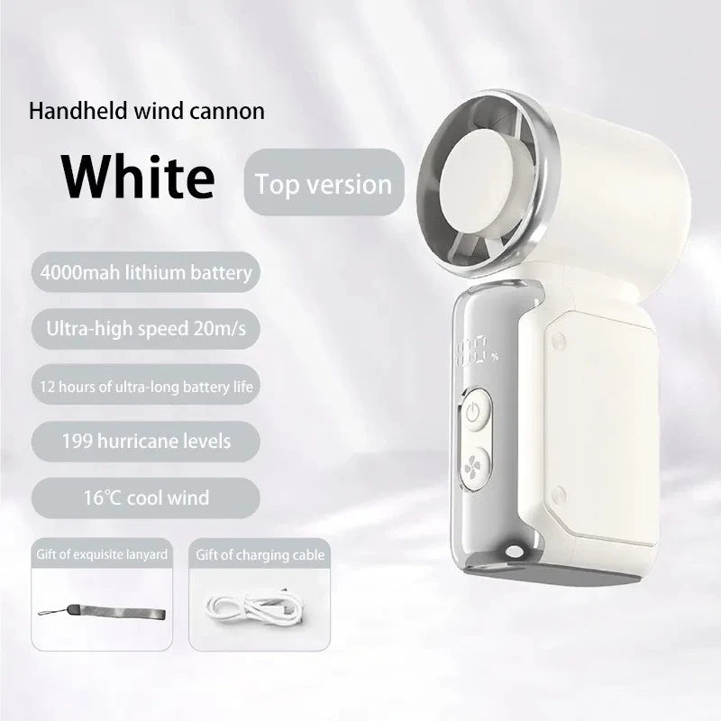 Mini Handheld Turbo Fan with LED Display