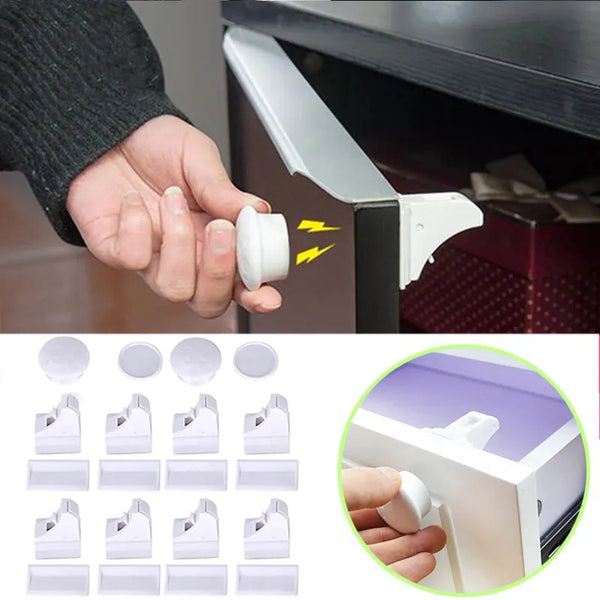 Magnetic Child Safety Cabinet Lock with Key