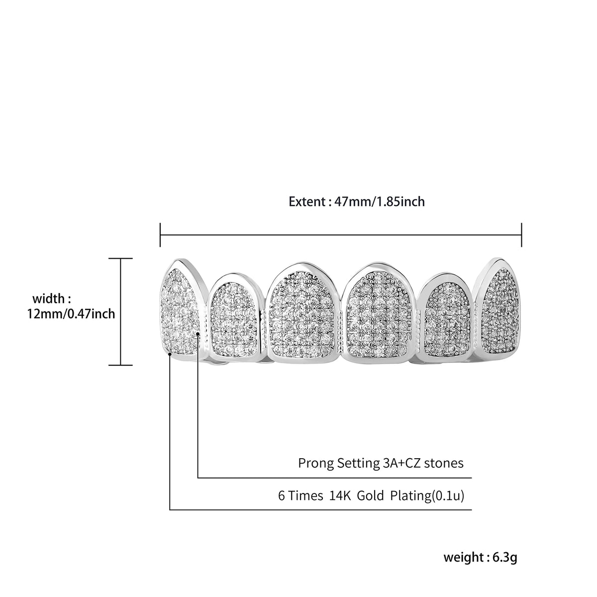 مجموعة أسنان ذهبية صلبة (Grillz)
