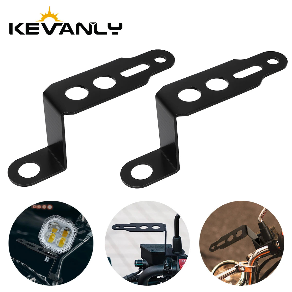Motorcycle Z-Shaped Mirror Bracket for LED Light Mounting