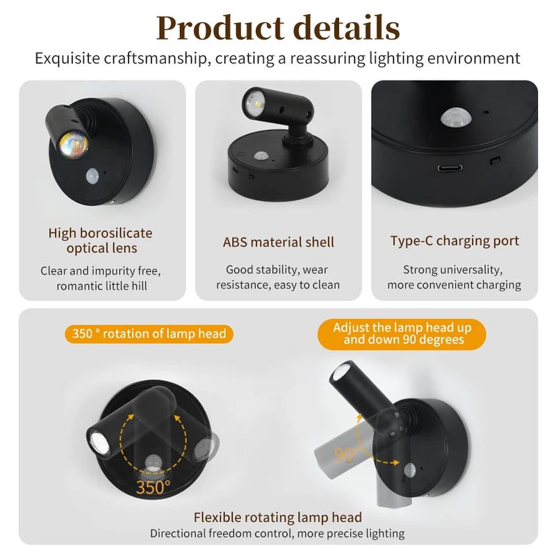 Rechargeable Motion-Sensor LED Night Light