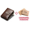 Vintage Leather Wallet with RFID Protection and Multiple Compartments