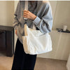 Multi-Pocket Corduroy Tote Bag – Large Capacity Casual Satchel for Travel, Work & Commute