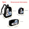 Trendy 3-Piece Backpack Set with Lunch Bag and Pencil Case