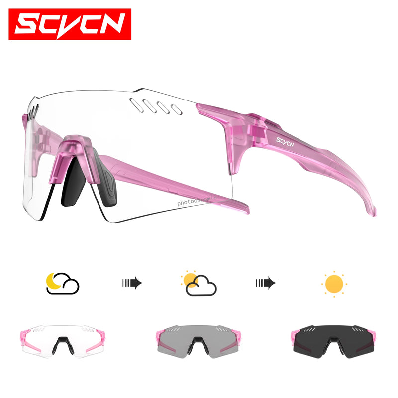 Photochromic Cycling Sunglasses with UV400 Protection