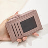 Slim Leather Card Holder Wallet with Secure Zipper