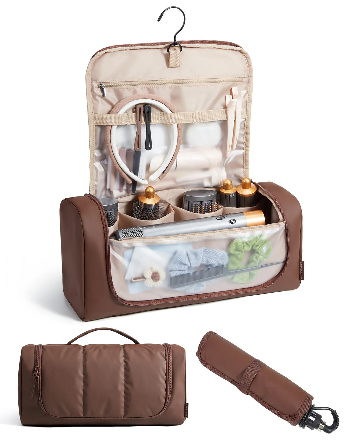 Travel Hair Tool Organizer with Hanging Hook
