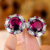 Geometric Cubic Zirconia Stud Earrings