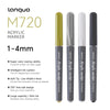 Acrylic Paint Pens - 5 Pack Permanent Markers for Rock, Glass & Metal