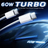 60W USB-C Fast Charging Cable with Braided Nylon Design