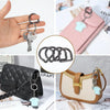Stainless Steel D-Ring Clips with Snap Hooks for Bags and Keychains (Set of 5)
