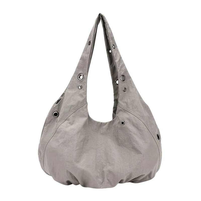 Nylon Tote Bag with Buckle Closure