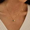 Collar Personalizado con Inicial y Piedra de Nacimiento