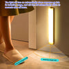 A motion sensor LED bar light illuminates a section of the floor when someone enters its induction range.