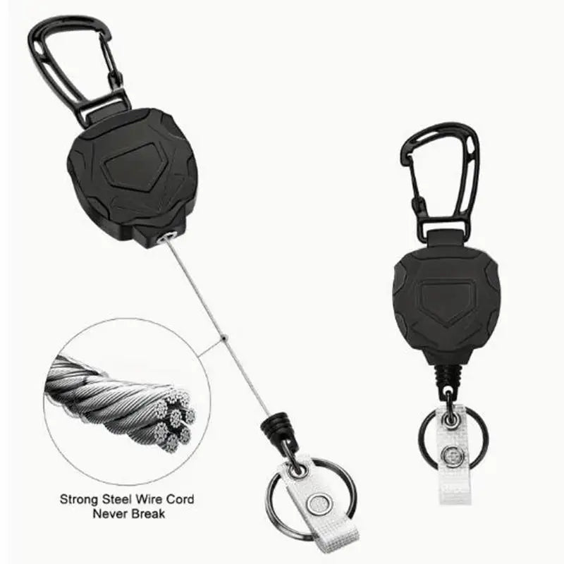 Retractable Badge Holder with Carabiner Clip