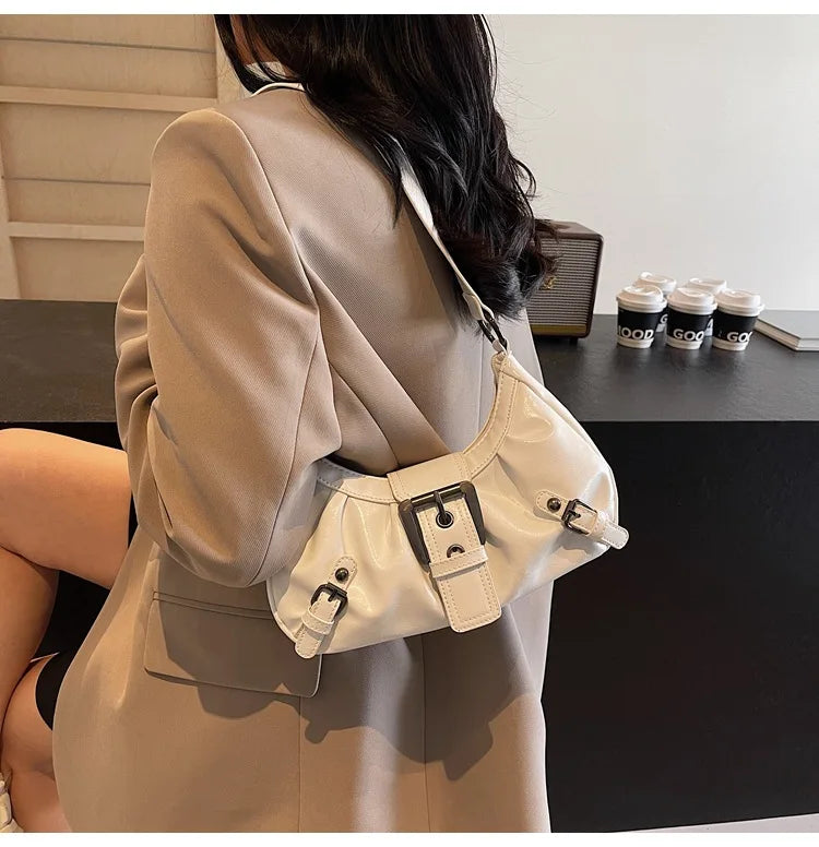 Y2K Retro Pleated Hobo Shoulder Bag