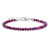 Natural Stone Bead Bracelet with Adjustable Lace-Up Closure