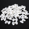 A pile of 100 white acrylic pearl spacer beads for jewelry making
