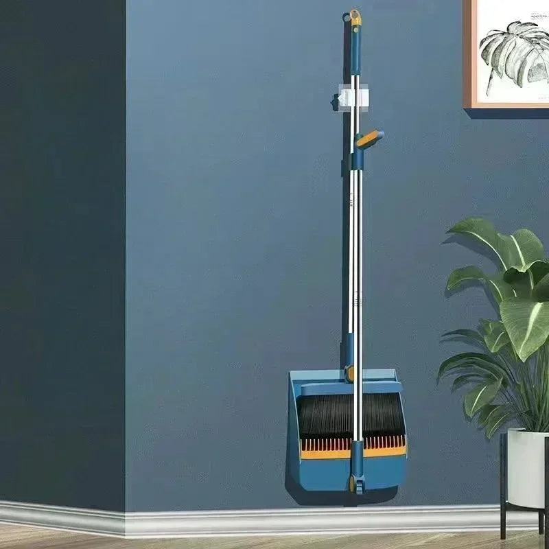 Long-Handle Broom and Dustpan Set