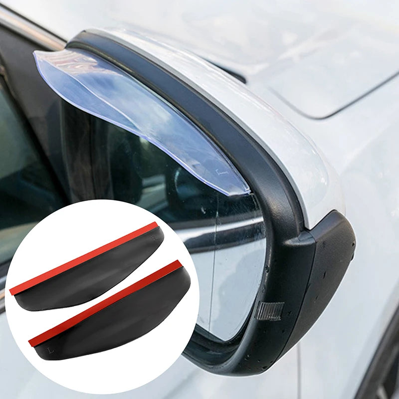 Carbon Fiber Style Car Mirror Rain Guards (Pair)