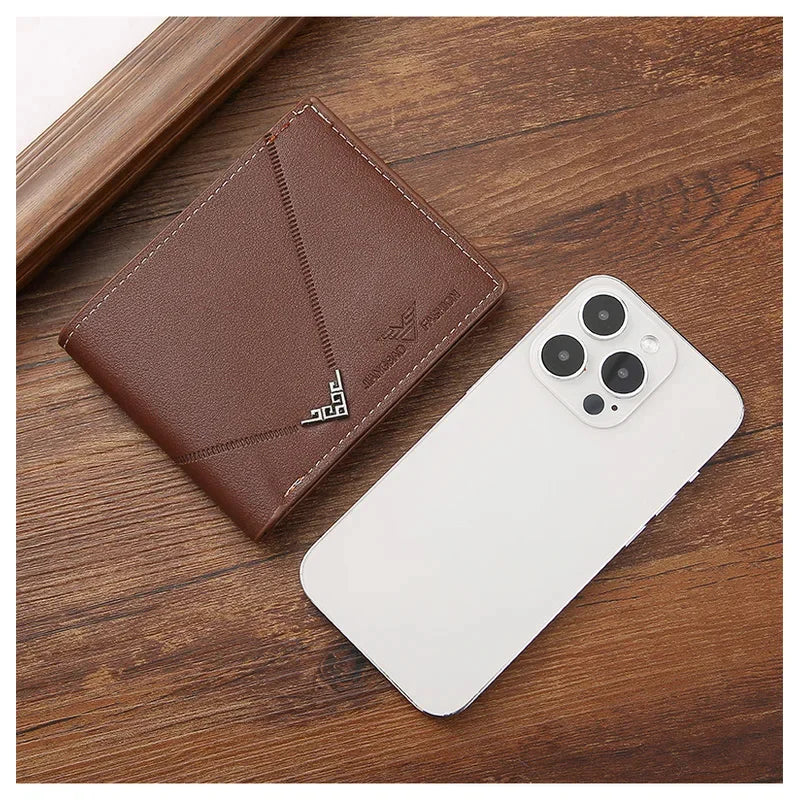 Slim RFID-Blocking Leather Bifold Wallet with Cash Clip