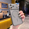 Frosted Clear Magnetic Case for iPhone with Non-Slip Bumper