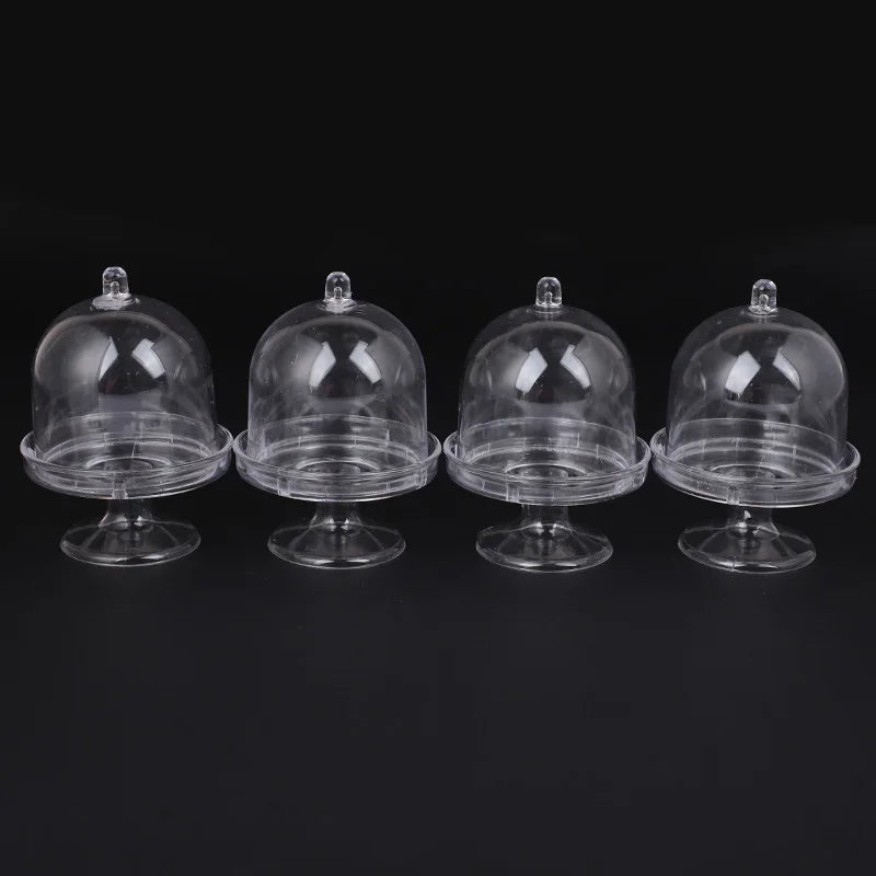 Mini Candy Cupcake Stand Holder with Clear Dome Lid