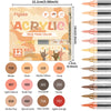 Skin Tone Acrylic Paint Markers, Soft Brush Tip for Portraits & Crafts