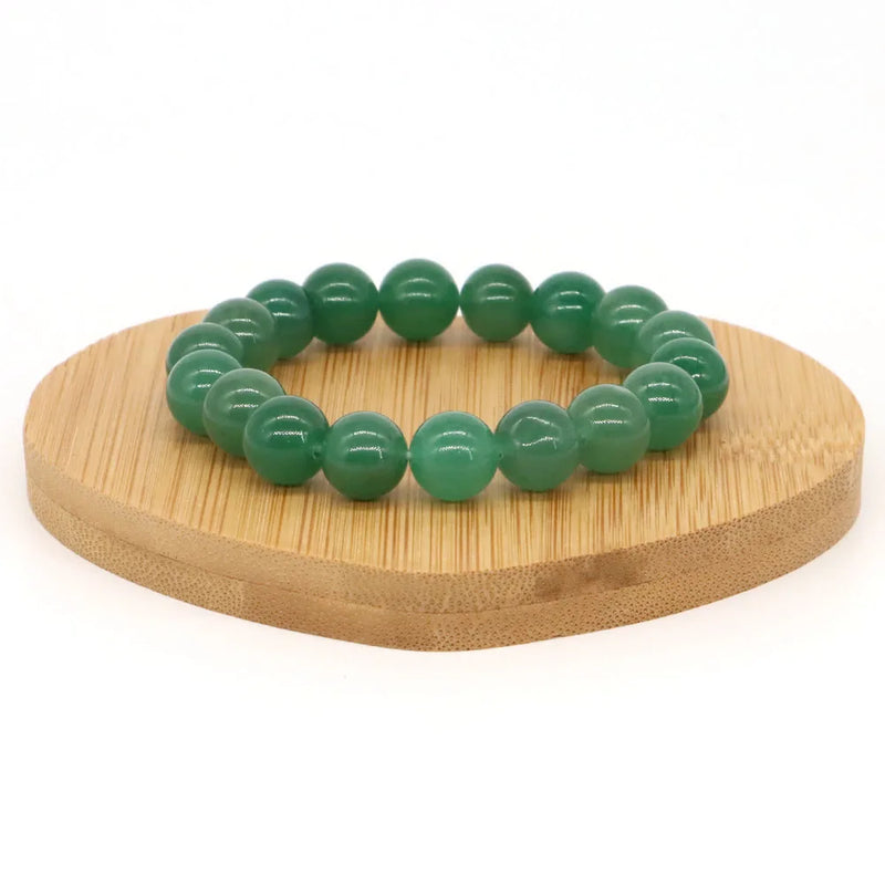 Bracelet Perles en Aventurine Verte Naturelle