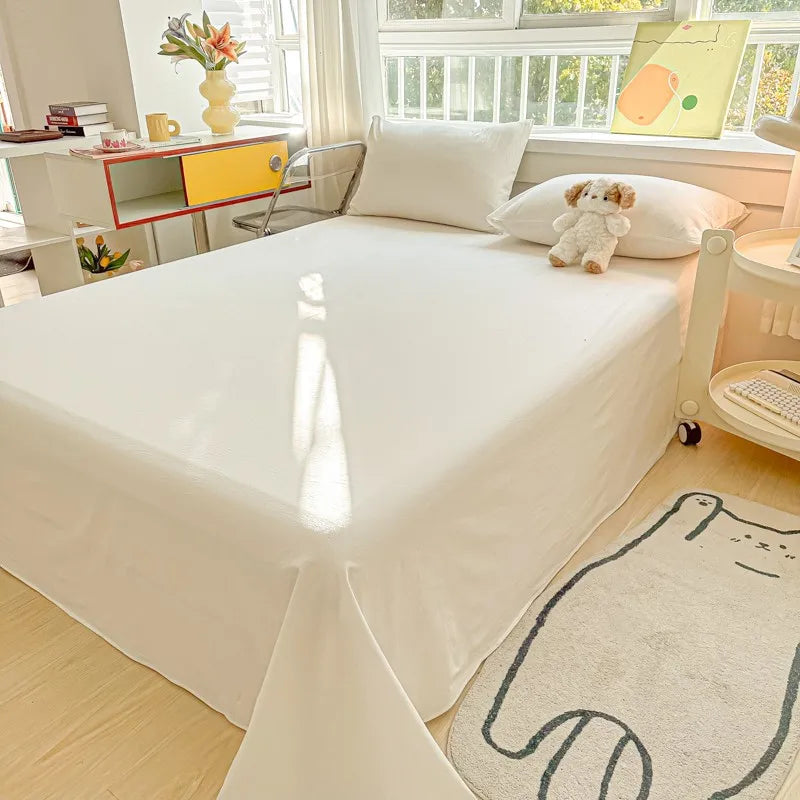 Organic Cotton Percale Bed Sheet Set with Pillowcases