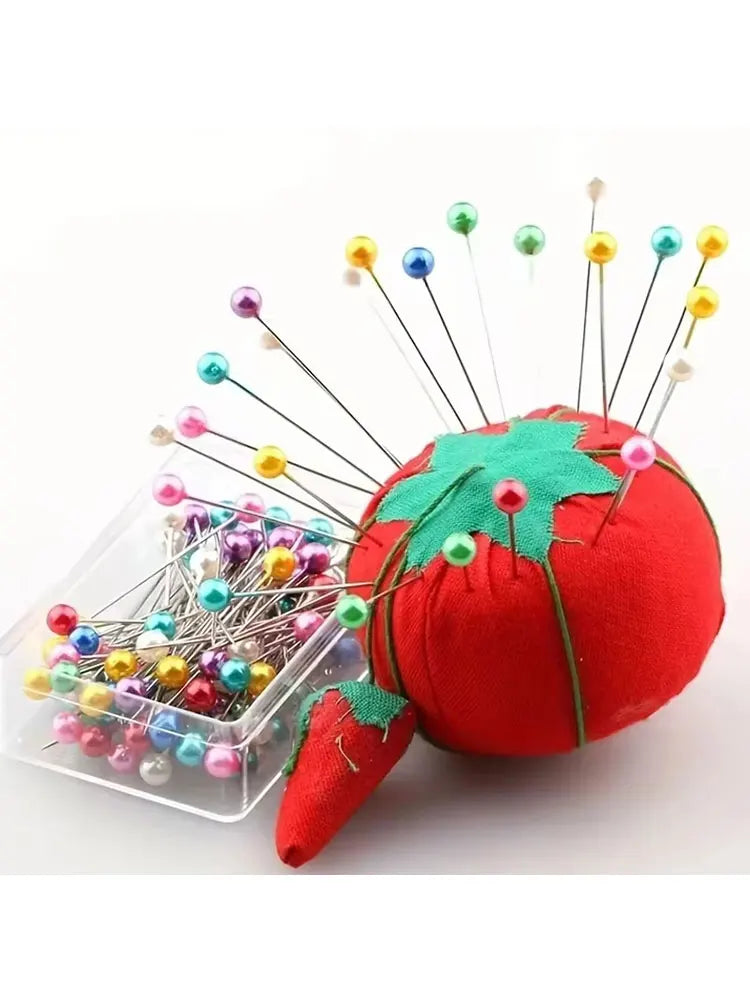 Colorful Glass Head Sewing Pins (100-Piece Set)