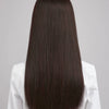 Perruque en cheveux humains avec top en soie et aspect cuir chevelu naturel