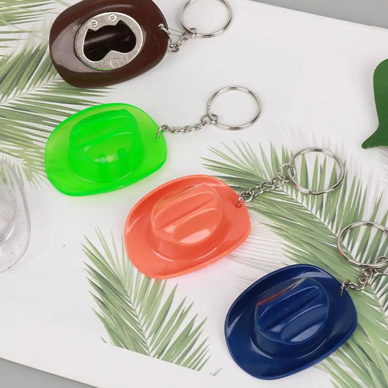 Cowboy Hat Bottle Opener Keychain