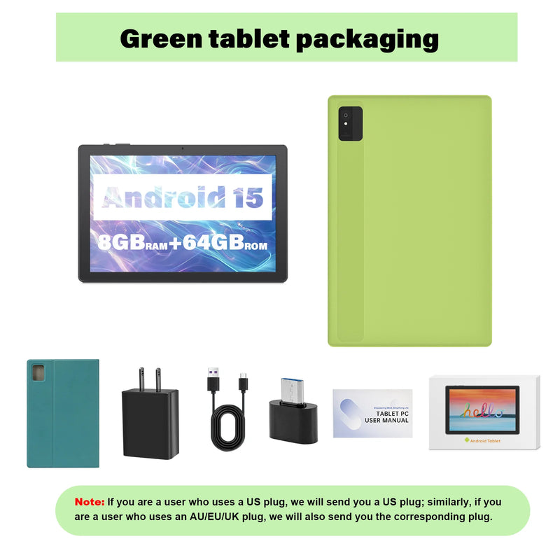 10.1" Android 15 Kids Tablet with Protective Case