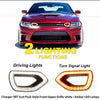 Charger SRT Scat Pack front upper grille LED lights in white and amber color