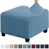 Stretchable Jacquard Footrest Ottoman Cover