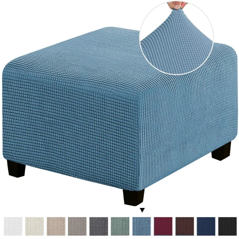 Stretchable Jacquard Footrest Ottoman Cover