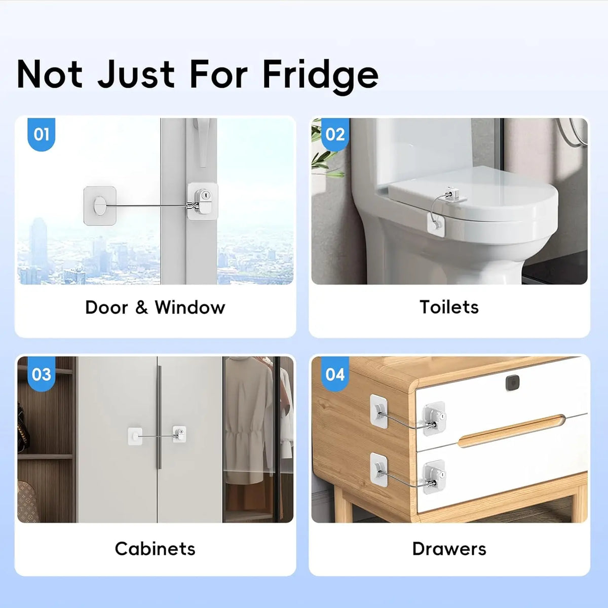 Childproof Refrigerator Door Lock (2-Pack)