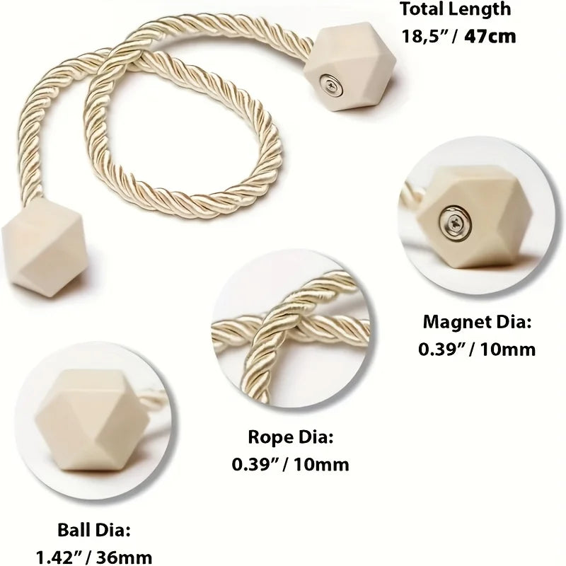 Magnetic Curtain Tiebacks (Set of 2)