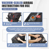 Instruction for using a vacuum-sealed airbag inside a compact cabin bag carry-on backpack